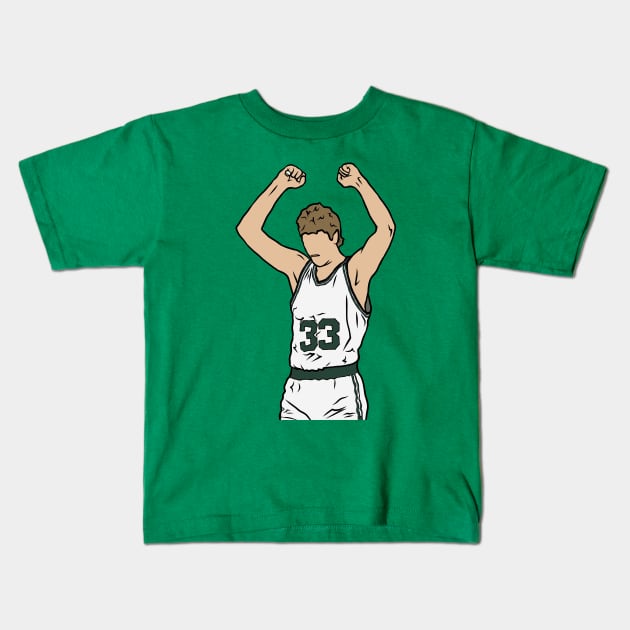 Larry Bird Celebration Kids T-Shirt by rattraptees